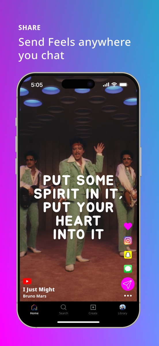 Feels Music Messaging product screen from the App Store